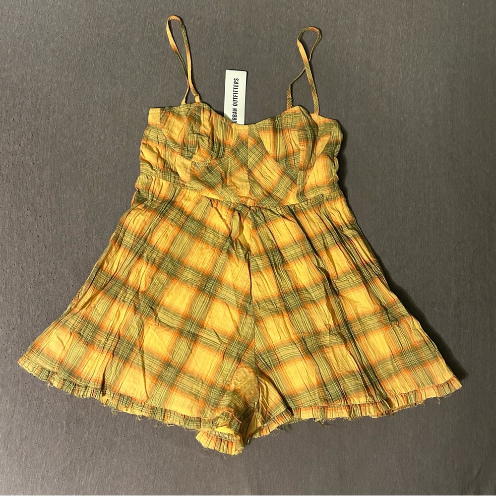 Urban Outfitters, Small, Yellow and Orange romper